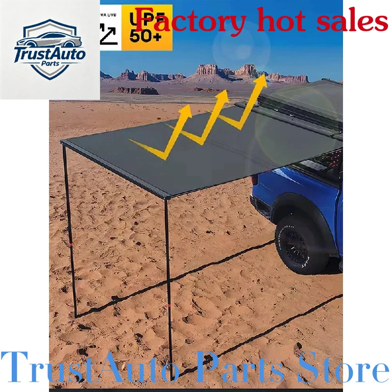 

Hot TreasuresHot Selling Car Outdoor Vehicle-Mounted Canopy Side-Opening Shelter Tent RV Sunsh WateTrustAuto Parts Store