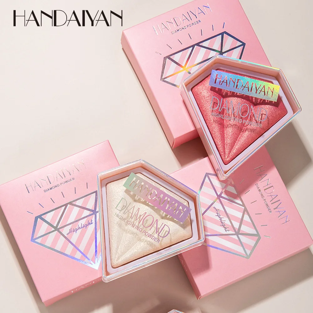 HANDAIYAN Diamond Glitter Highlighter Powder Face Makeup Highlight Glow Shine Metallic Brighten Body Contour Luminous Corrector