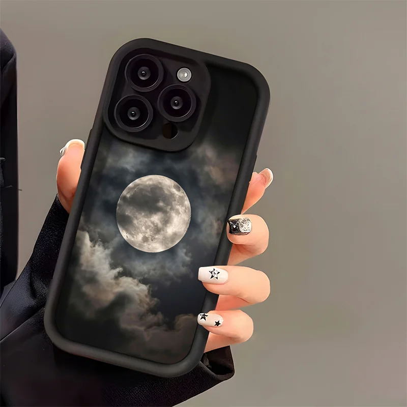 Dark Cloud Covering Sun Pattern Phone Case Suitable for iPhone 18 17 16 15 14 13 12 Pro/Max/Plus Anti Drop and Anti Shock