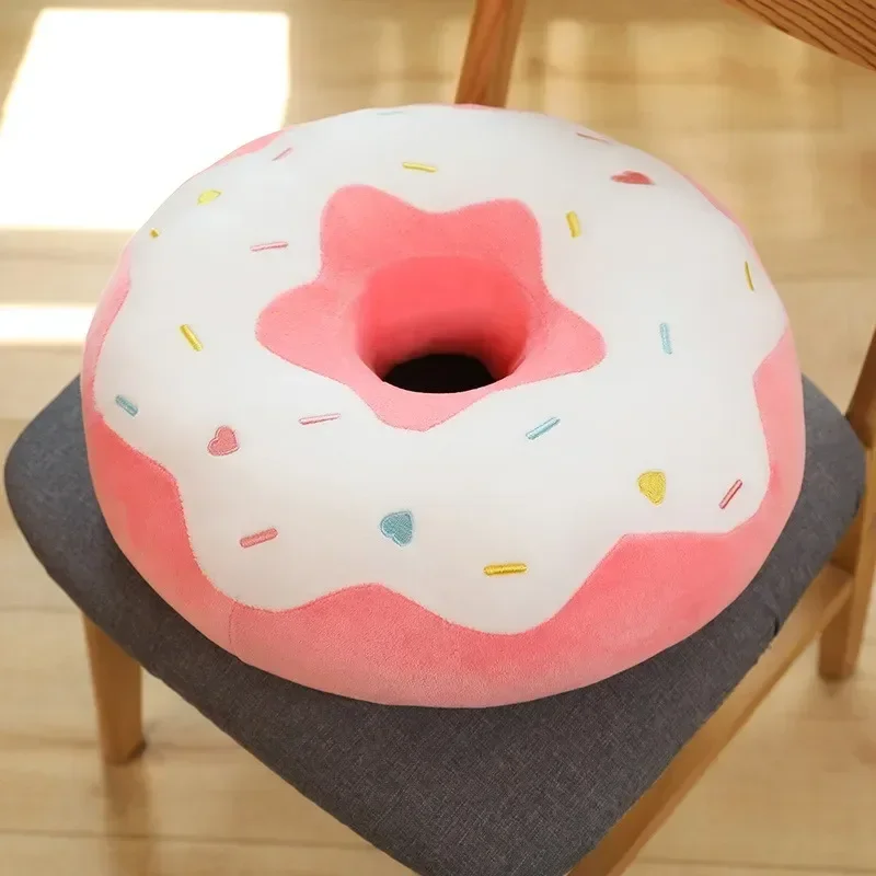 38x38cm Sweet Donut Foods Cushion Case Toys Pillow Sofa Decorative Cushions Soft Plush Pillow Stuffed Seat Pad