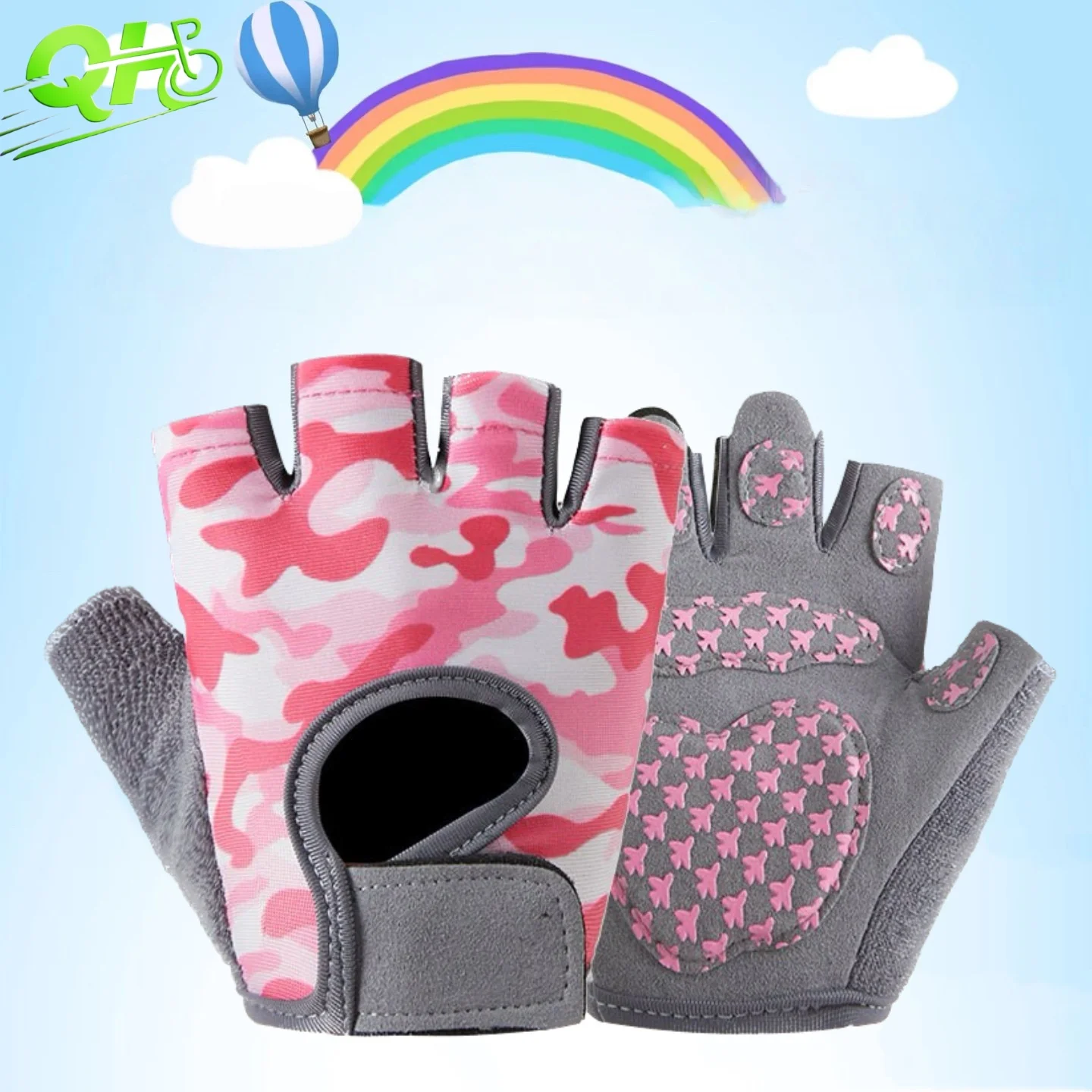 

Детские велосипедные перчатки без пальцев, силиконовые противоскользящие высокоэластичные велосипедные перчатки для скейтборда 장갑, спортивные перчатки на открытом воздухе для мальчиков и девочек