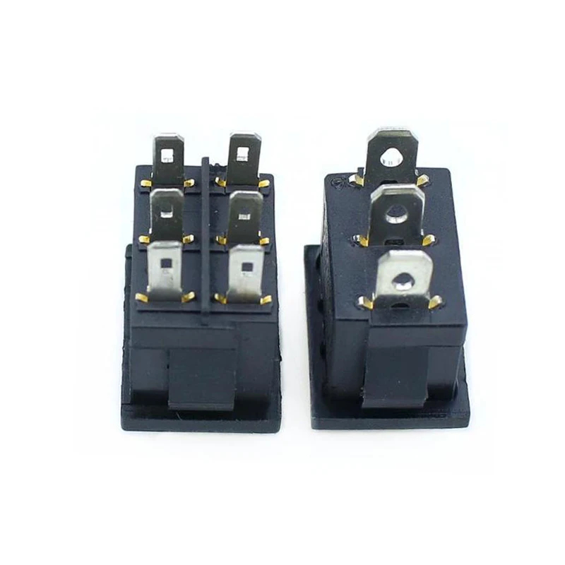 1pcs  KCD1 Mini Black 3 Pin / 6 pin On/Off/On Rocker Switch AC 6A/250V10A/125V