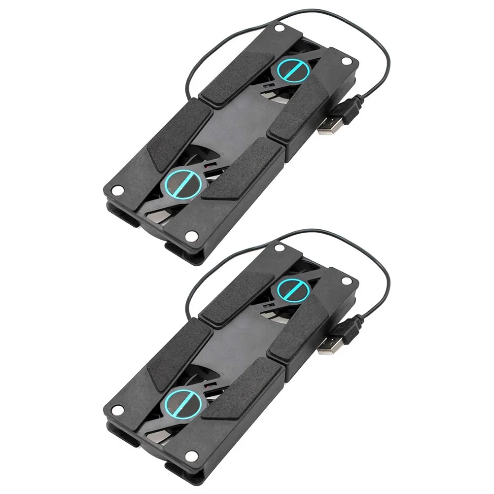 

2Pcs Foldable Laptop Cooling Pad Dual Fan USB Powered Anti Slip Design for All Laptops Notebook Cooler Foldable Laptop Stand