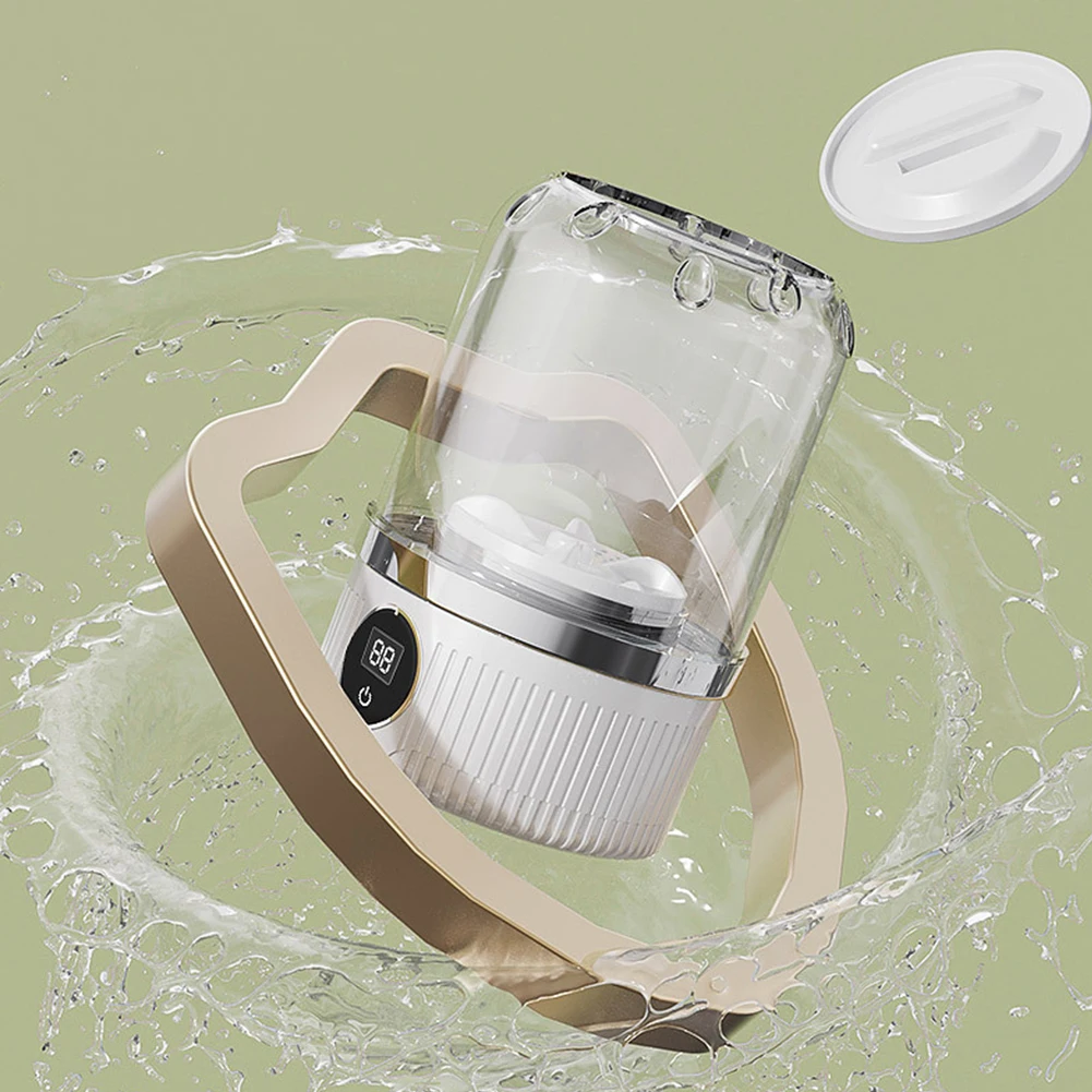 

Portable Underwear Washer Cordless Small Washing Machine Rechargeable Automatic Laundry Cup for Home Travel Bra Underwear Socks