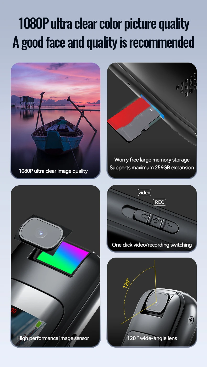 كاميرا صغيرة للرؤية الليلية 256 جيجابايت مع مشبك 1080 بكسل لتعلم الصوت والفيديو وتسجيل MP3 ذكي عالي الدقة يقلل من الضوضاء مسجل صوت 0-64 جيجابايت #5