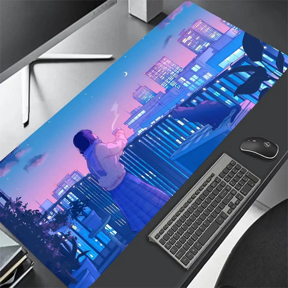 grande paisagem roxa mousepad gaming mouse pad lockedge computador teclado mesa esteira de mesa 01