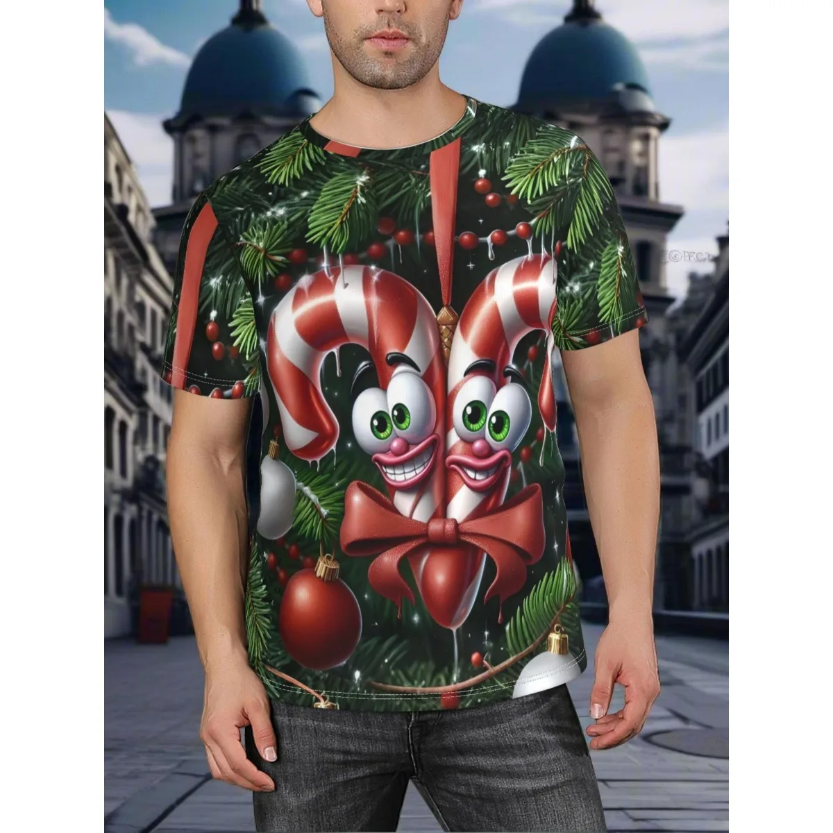 يحتوي هذا على صورة حزمة قبعة احتفالية_ عيد الميلاد (تنزيل رقمي) - Etsy Fashion Men's Short Sve #1