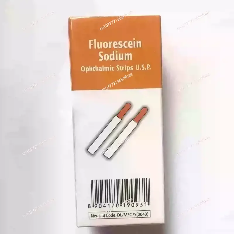 

Office supply a box of 100 fluorescein sodium detector, tear test paper (fluorescent strip filter strip) tear agent