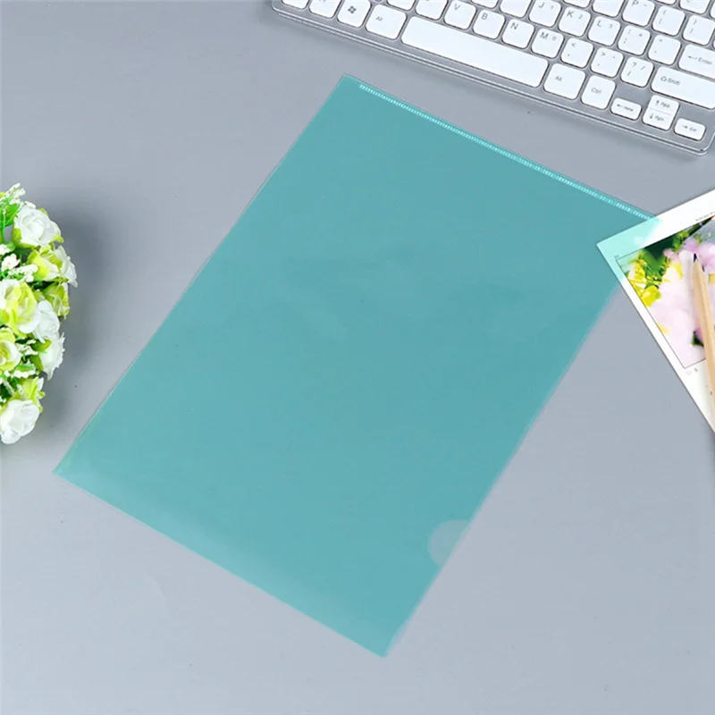 

GO-50Pcs Plastic Folders A4 Sleeves Wallets For Protection Files With Top & Side Open Sleeves For A4 Paper Work Office Durable