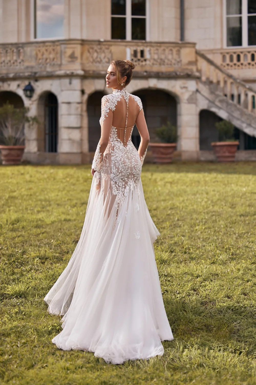 Mermaid Wedding Dress Vestido De Novia Encaje Mangas Largas Vestidos Tallas Curvy Civil Sencillo Y Elegante Blanco Alta Costura