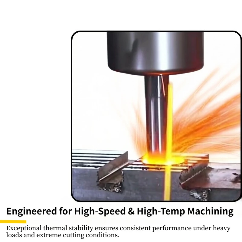 Ceramic end mill 6 Flute fast feed milling tool,head made of ceramic,carbide shank Machining a wide range of different materials