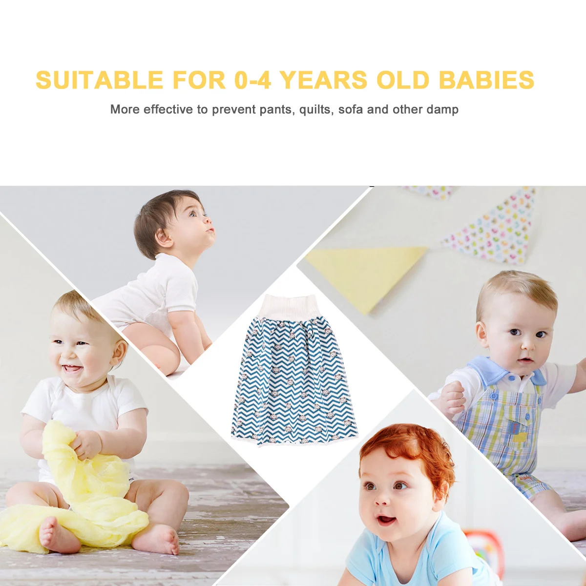 Diaper Skirt Nappy for Babies High-waist Pants Diapers Adorable Skin-friendly Toddlers Eco-friendly