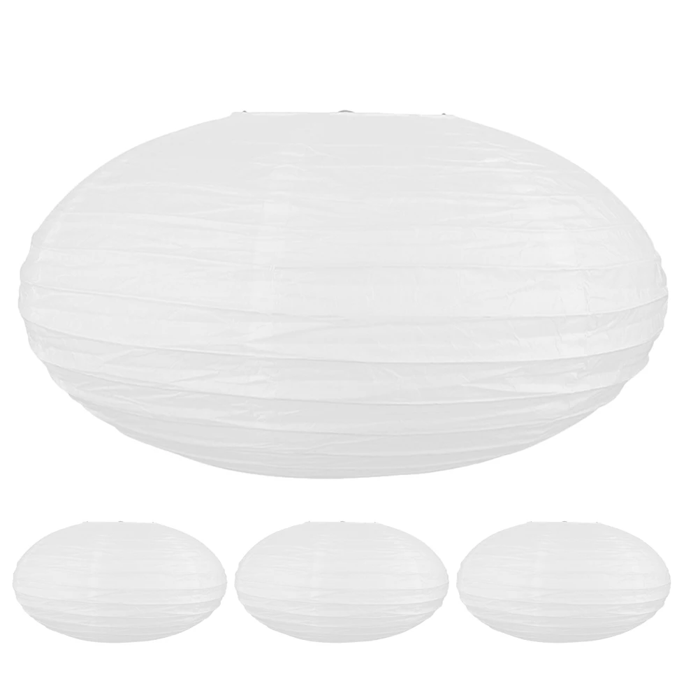 

4pcs Folding Paper Lamp Cover White Decorative Home Bedroom Light Protector Iron Structure Soften Light Easy Install Hanging