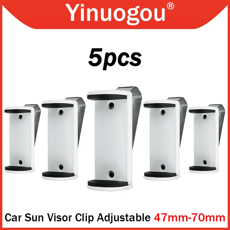 5 قطعة سيارة الشمس قناع كليب قابل للتعديل 47-70 مللي متر لباب المرآب التحكم عن بعد تلسكوبي كليب حامل دعم ثابت تركيب سريع