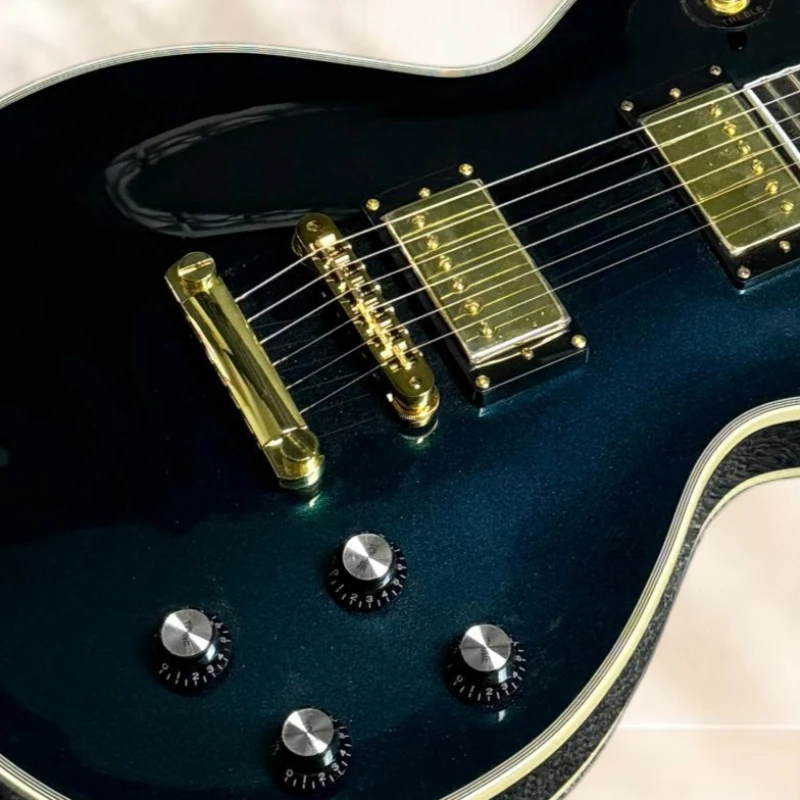 Metallic Blue Gradient LPS Electric Guitar Gold Hardware HH Pickups Fixed Bridge Mahogany Body Free Delivery Rock Professional
