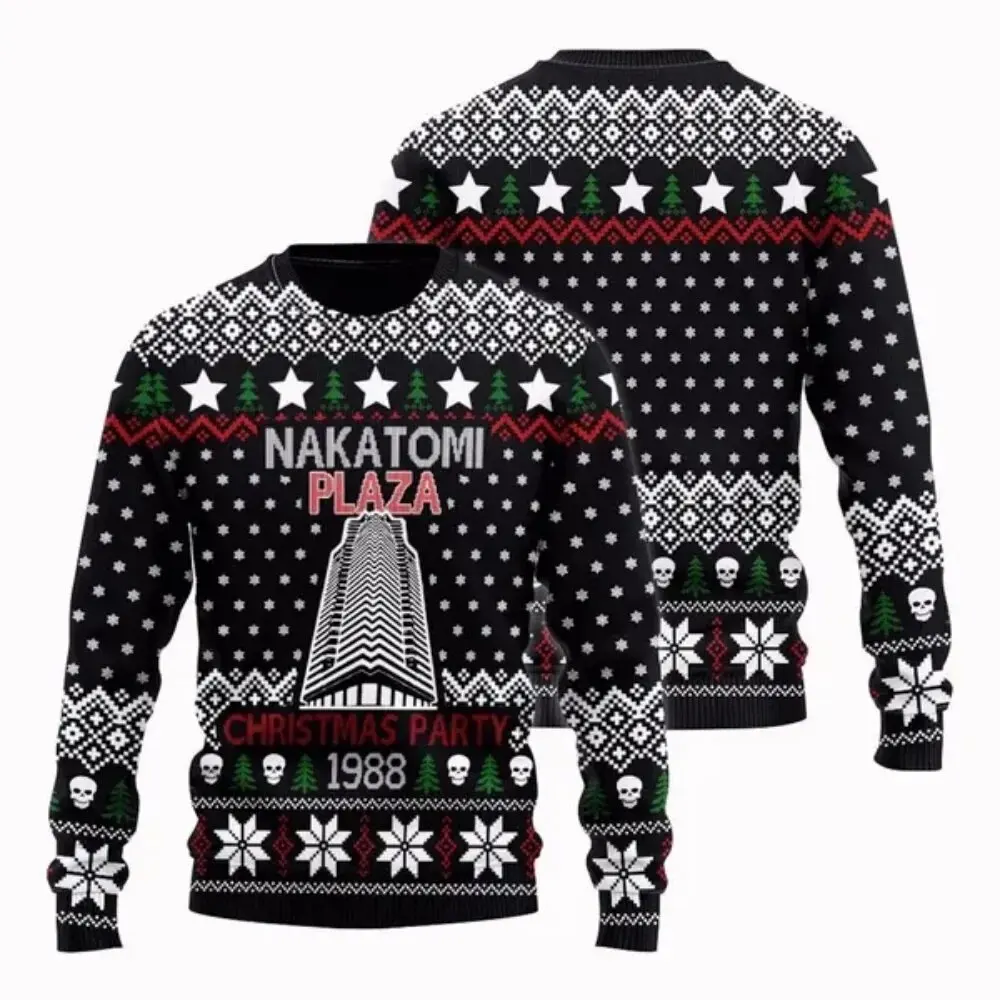 Fashion men's winter long sleeved sweater Christmas party 3D printed ugly sweater neutral street casual sports sweater K0206