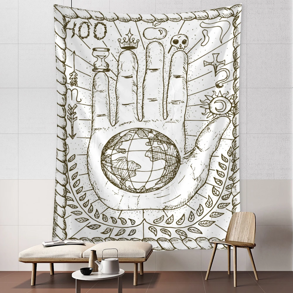 WHEEL OF FORTUNE Tarot Printed Tapestry Simple Style Decorative Tapestry Wall Hanging Art Wall