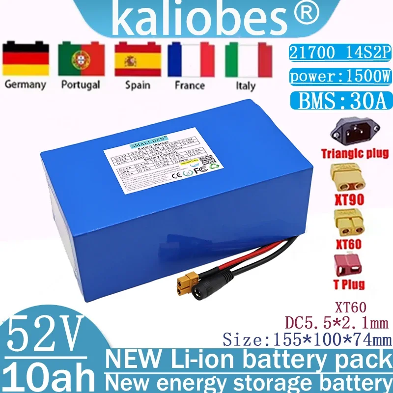 52V 10Ah 21700 14S2P lithium battery pack, 100-1500W transport vehicle motor, solar rechargeable high-quality off-road vehicle