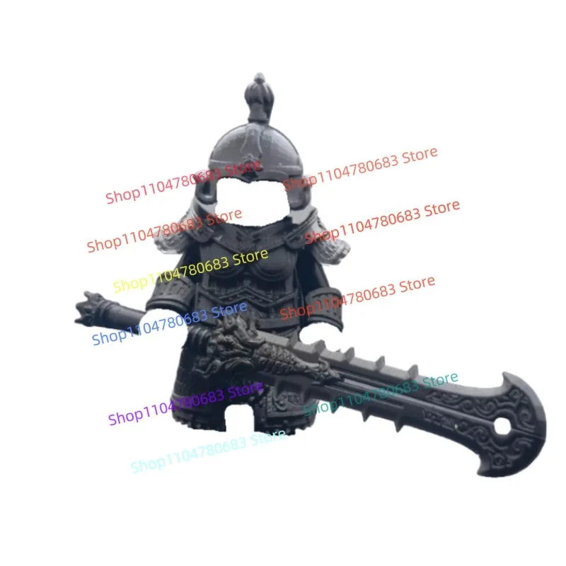 블록 장난감 삼국지 전투 갑옷 장비 미니 피규어 조립 모델 전시 애니메이션 액세서리 장난감 수집품 선물