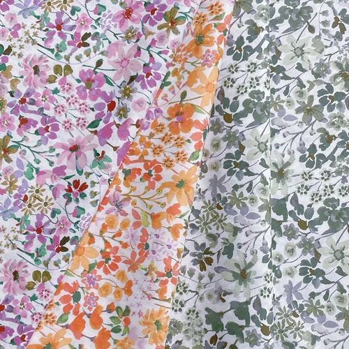 Imagen 2 del producto Tela de algodón Tissun liberty de bosque de cuento de hadas 40S para niños, tela de costura para bebés, vestidos, falda, medidor de retales de diseñador hecho a mano DIY