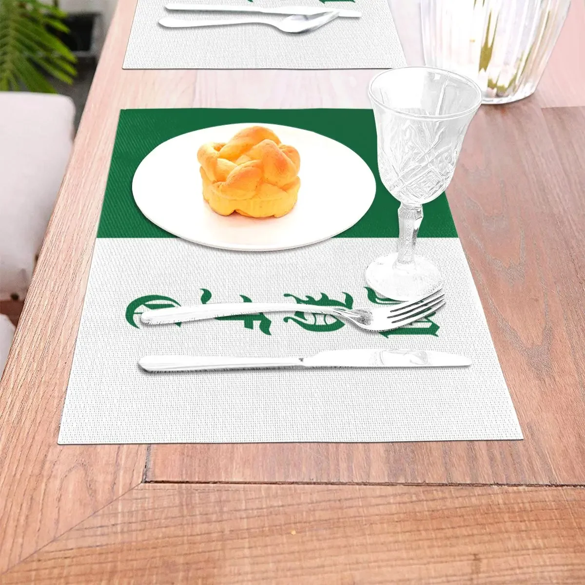 Israel Maccabi Haifa F.c Mhfc Kampioen Pvc Geweven Placemat Waterdicht Gemakkelijk Schoon Wasbare Decoratie Restaurant Keuken