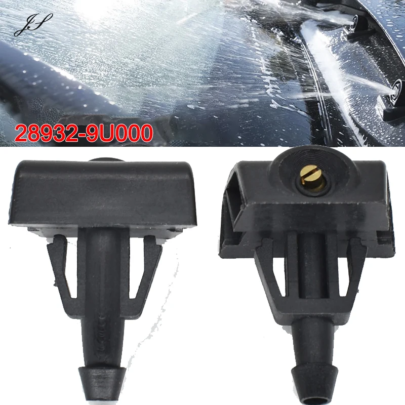 2Pc Car Front Windshield Washer Wiper Spray Nozzle 28932-9U000  For Nissan TIIDA SYLPHY X-trail Venucia D50 R50 Auto Accessories