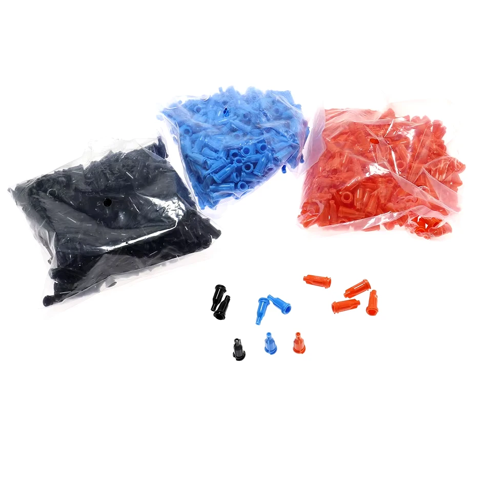 Industrial PP Screw Syringe Plug, Luer Lock Plug Cap, Multiple Colors Dispensing Glue Syringe Barrel, 1000PCS/pk