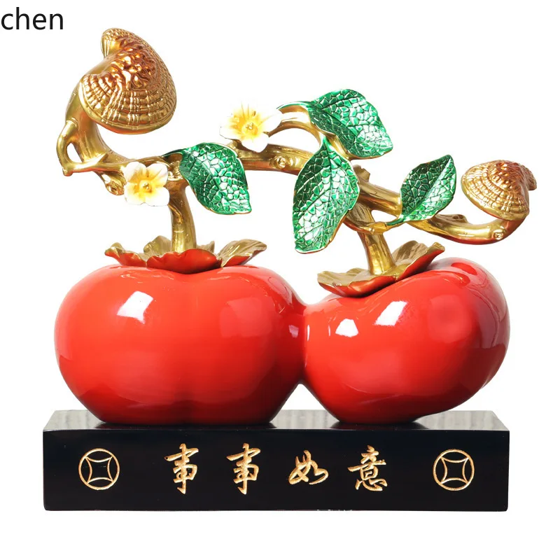 Persimmon Ornament Office Living Room Shop Counter Decoration Housewarming Opening Gift