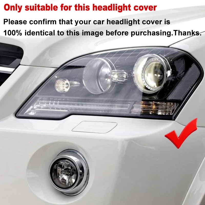 Front Headlight Lens Cover For Mercedes Benz W164 ML-Class ML300 ML350 ML450 2010 2011 Headlamp Shell Transparent Lampshade