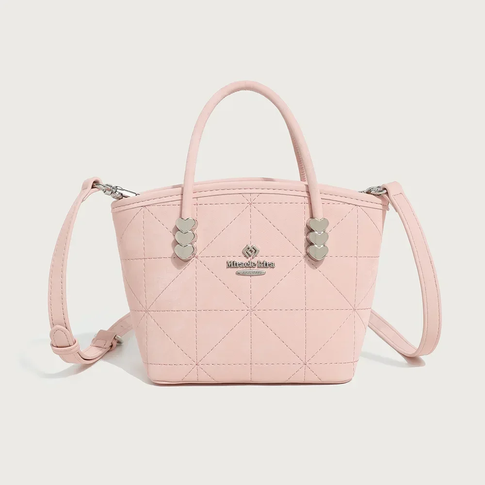 

Timeless Handbag By Famous Designer For Women, Crafted From Eco-Leather With Silhouette And Detachable Accessories Ladies