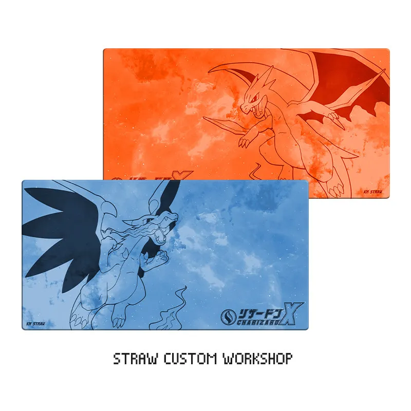 

Cartoon PTCG MEGA Charizard X Y DIY self-made Anime Game Card Rubber Card Pad Mouse Pad Keyboard Pad 580*300*2mm
