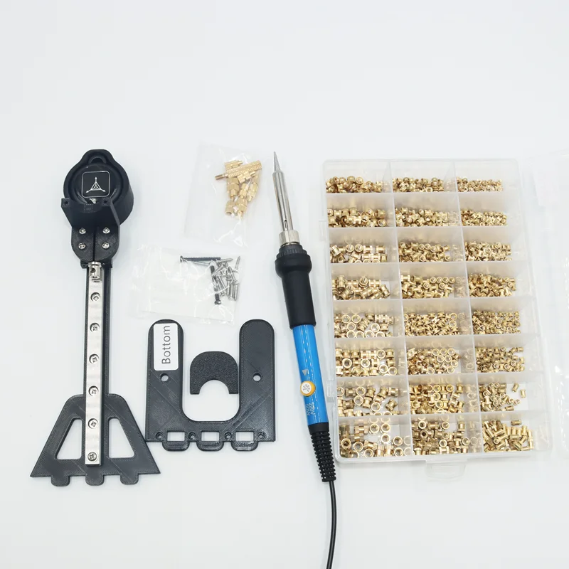 M2 M3 M4 M5 M6 M8 Heat Set Insert Tool Soldering Iron Tip 3D Printer Plastic Thread Brass Insert Nut Embedded Insertion Tool Kit