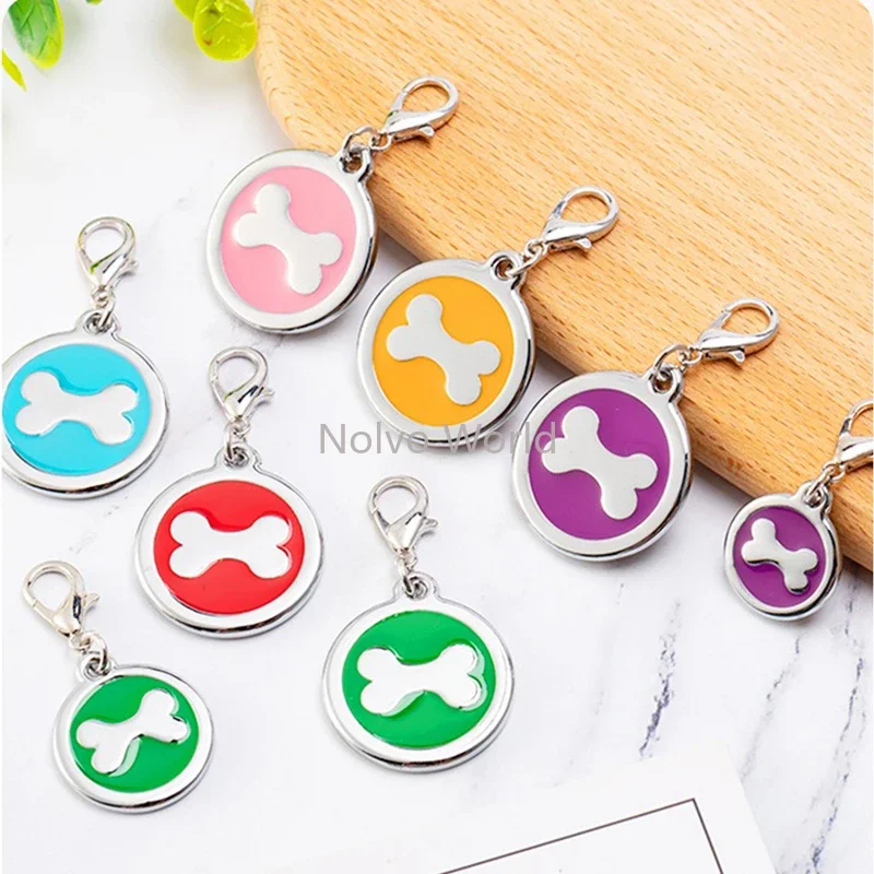 5/20/50PCS 2.5CM Paw,Love Shape Anti-lost Personalized Pet ID Tag For Cat Dog Puppy Collar Customized Name Plate Pendant Parts