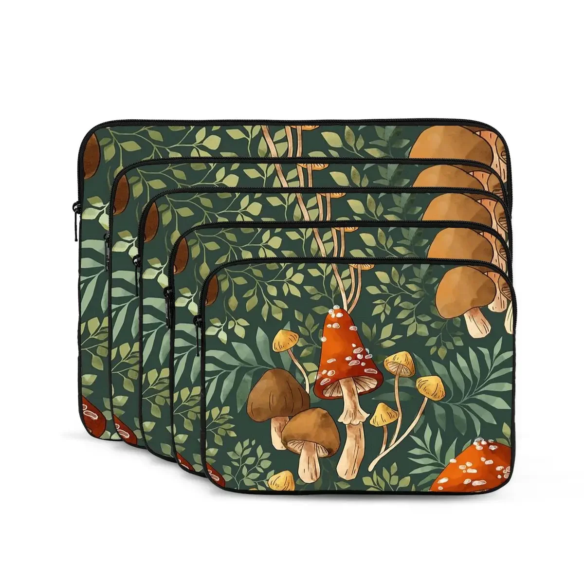 Woodland Mushroom Spray Notebook Laptop Bag Case Pouch 10 12 13 15 17 Inch Notebook Sleeve Cover Bag Tablet Shockproof Case Bag