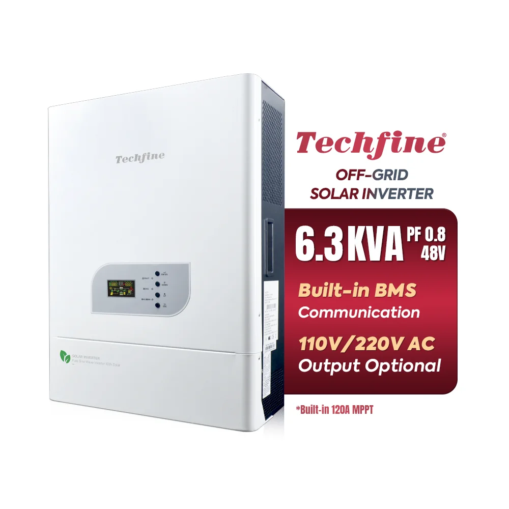 Techfine Good Price MPPT 5000w 48V Inverter 6KVA 5KW Low Frequency 5000 Watt Solar Inverter Off Grid Pv Solar Power Inverter