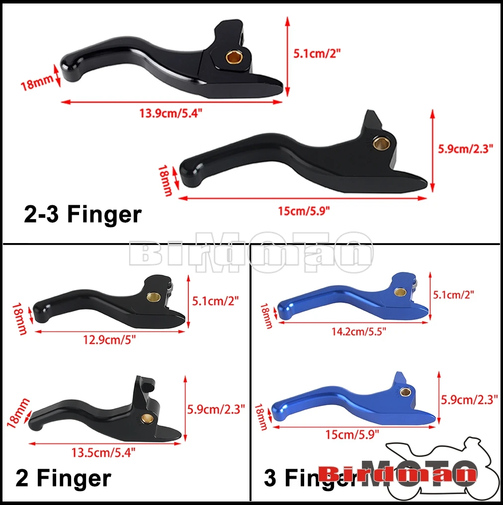 2-3 Finger Motorcycle Front Control Handle Left &Right Brake Clutch Levers For Harley Softail Slim S FLSS Fat Boy S FLSTFBS 2016