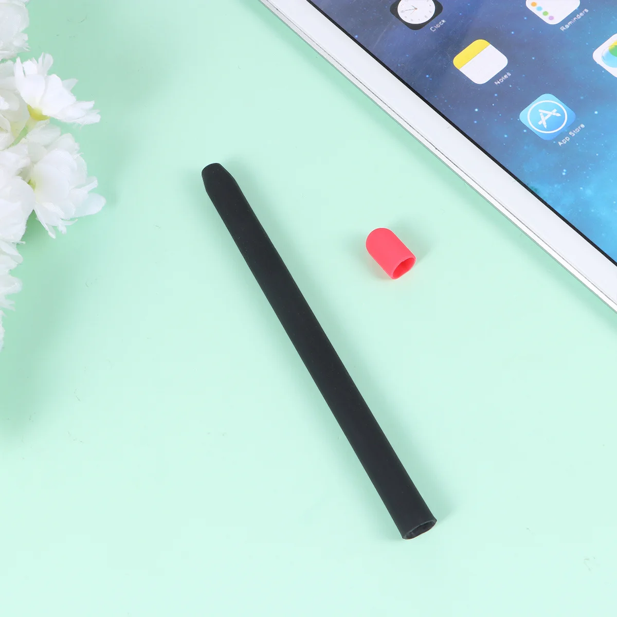 

Силиконовый чехол, защитный чехол-карандаш для сенсорной ручки, чехол для стилуса, совместимый с Apple Pencil 2-го поколения (черный)