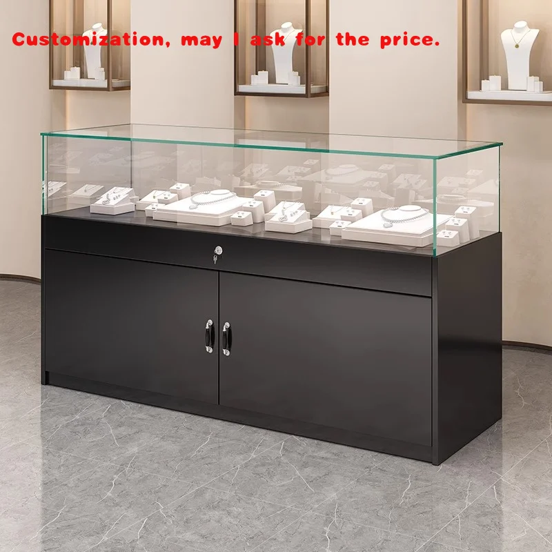 

custom.Premium Glass Jewelry Display Cabinet Eye-catching Counter Model Museum Exhibition Retail Store Showcases