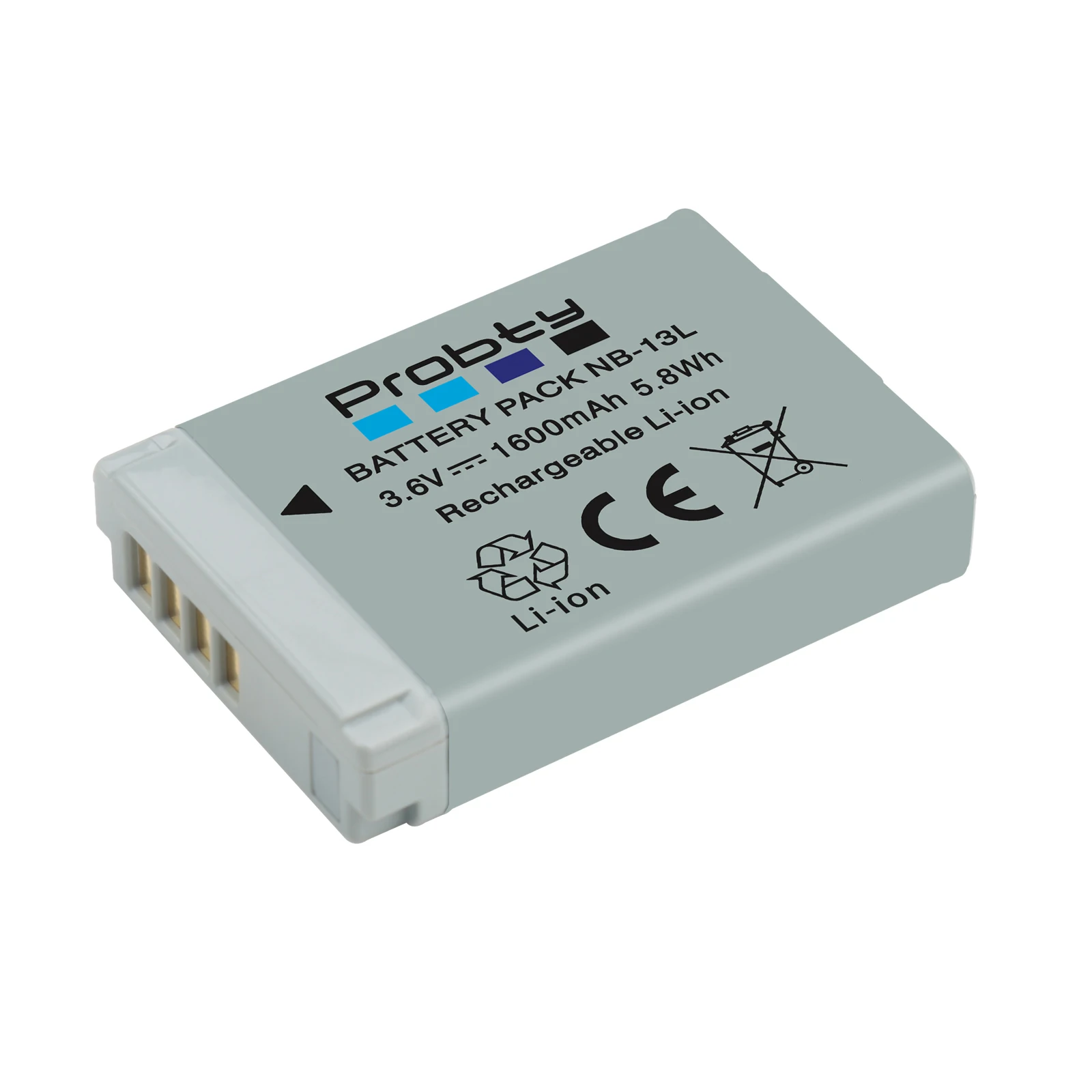 Аккумулятор NB-13L емкостью 1600 мАч и зарядное устройство с 3 слотами для ЖК-дисплея для Canon PowerShot G1 X Mark III, G5 X, G7 X, G7 X Mark II, G9 X Mark II