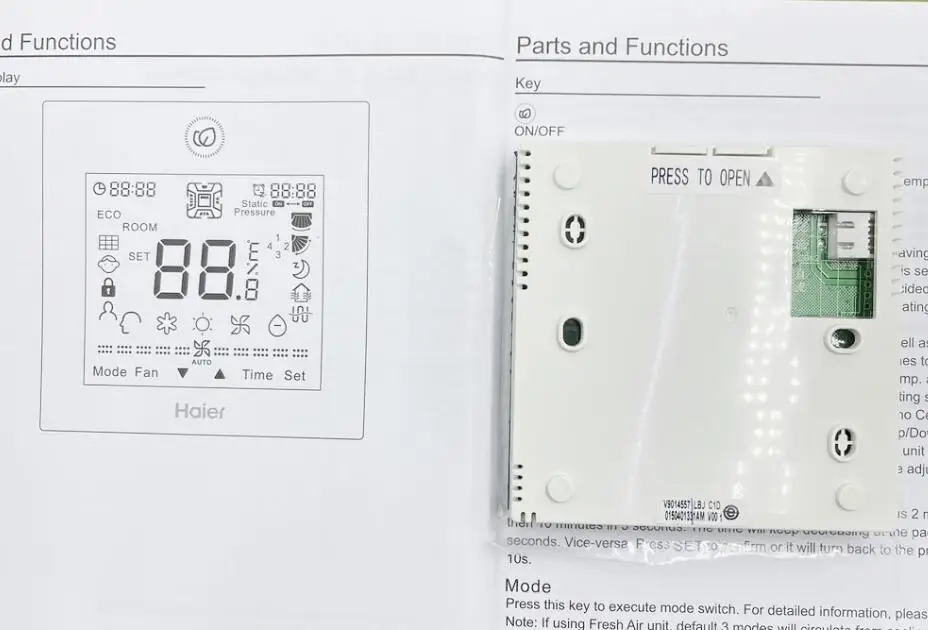 الأصلي الجديد 0150401331AM YR-E17 لهاير مكيف الهواء المركزي 0150401331D LCD سلك تحكم
