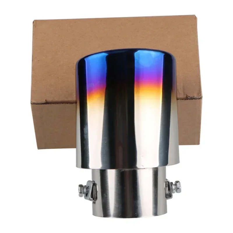 Motores, punta de silenciador de contrapunto, tubo de acero inoxidable, decoración cromada, accesorios de modificación de tubo trasero de coche modificado