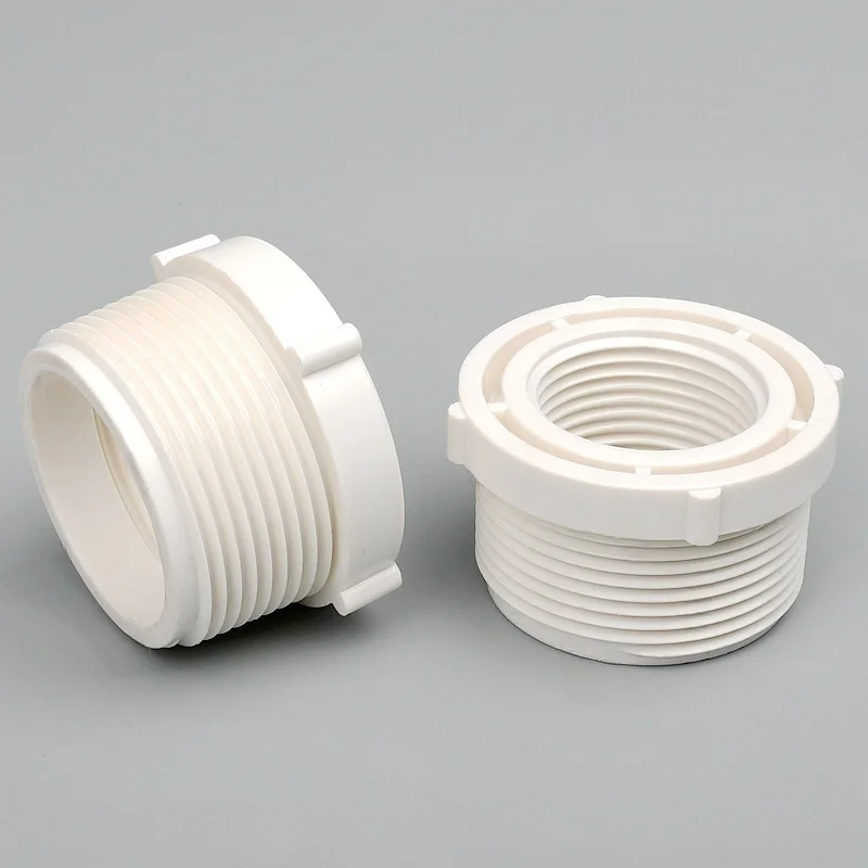 1~3PCS 1/2-2'' Male Female PVC Thread Bushing Thickened Joint Plastic Reducer Adapter Plumbing Systems Aquarium Tank Fitting