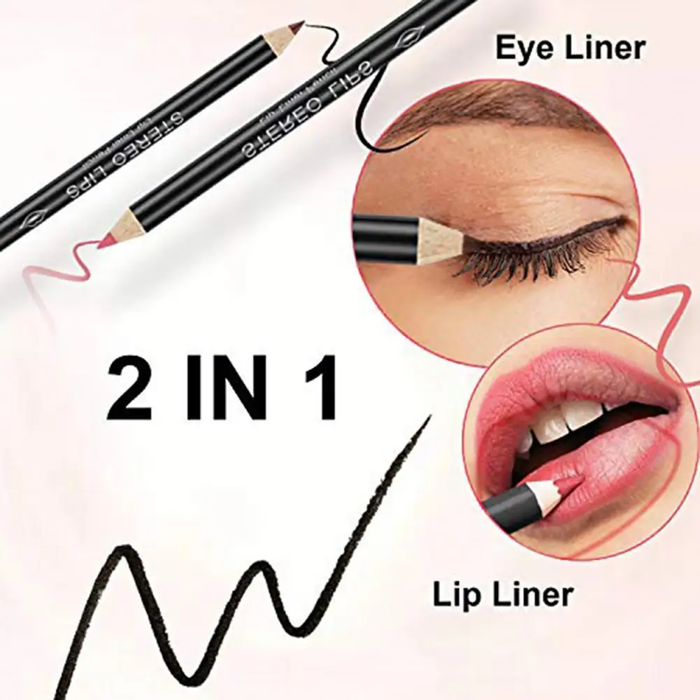 12Pcs Lip Liner Lipstick Pen Long Lasting Charming Light Weight Waterproof Lip Liner Eyeliner