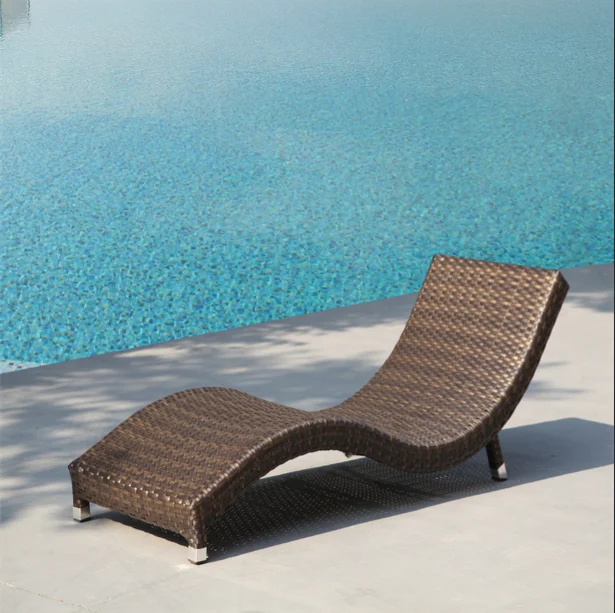 

Hot Sale Modern Rattan Beach Patio Wicker Lounge Villa Leisure Terrace Swimming Pool Outdoor Rattan Lounge Chair