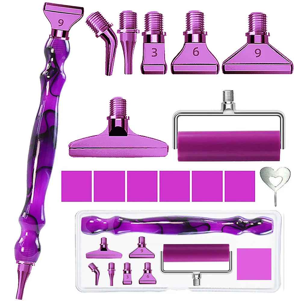 Diamond painting pen accessory tool set, metal stainless steel pen tip, diamond point pen holder kit, accessory tools