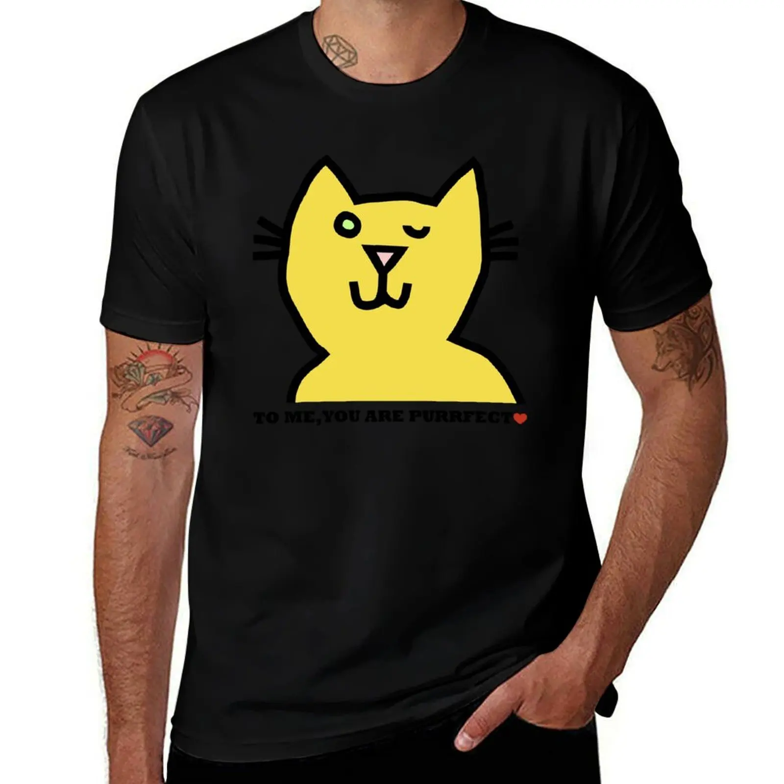 

Perfect Wink Cat Says You Are Purrfect T-Shirt Summer Holiday T-Shirt