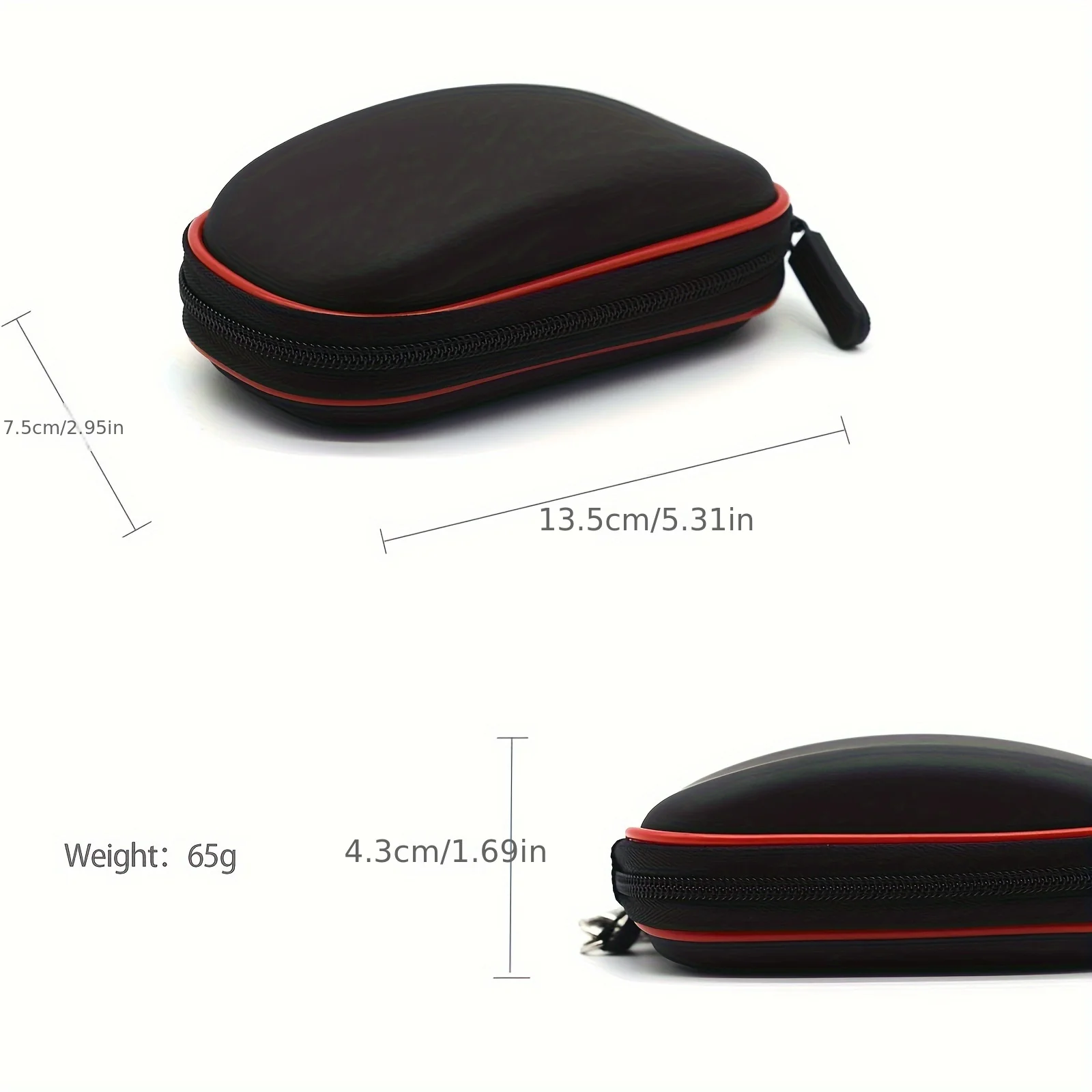 1pc Black Mouse Case Hard Shell EVA Protective Carrying Bag Travel Bag for Macbook Magic Mouse 2 and Magic Mouse 1
