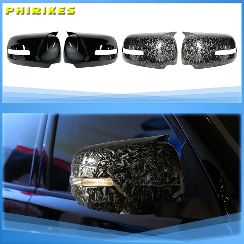 Glossy Black Car Side Rearview Mirror Decorate Cover Trim For Mitsu Pajero Sport 2009-2014 Exterior Accessories