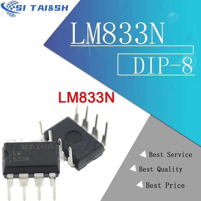 10PCS/lot LM833N DIP8 LM833 Audio amplifier Dual Audio Op Amp New original