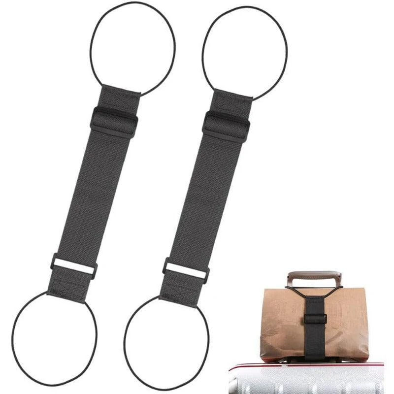 Multi Use Strong Adjustable Luggage Connector Straps For Suitcases Rainbow Travel Straps Secure Organize Anti Theft Straps